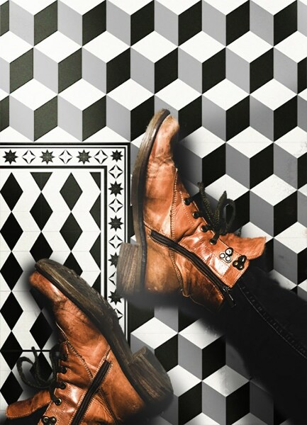 Tappeto in vinile Pattern 3D