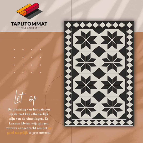 Tappeto vinile Stelle in bianco e nero