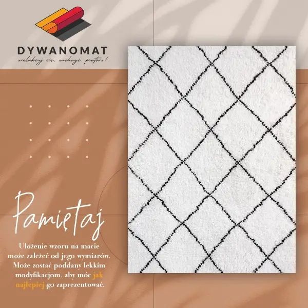 Tappeto in vinile Linee di pattern nere