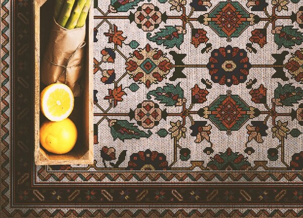 Tappeto vinile Mosaico floristico