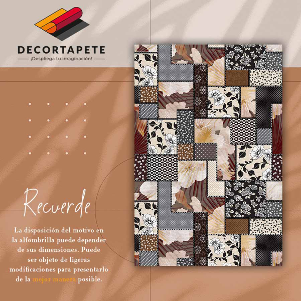 Tappeto in vinile Collage fiorito