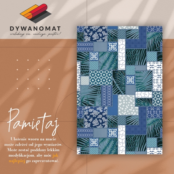 Tappeto vinile Patchwork tropicale