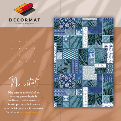 Tappeto vinile Patchwork tropicale