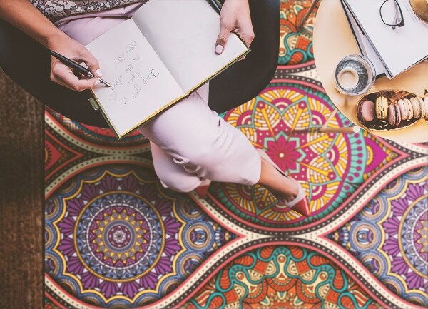 Tappeto pvc Mandala colorata