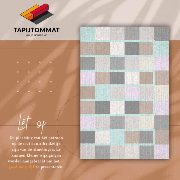 Tappeto in vinile Cubi quadrati