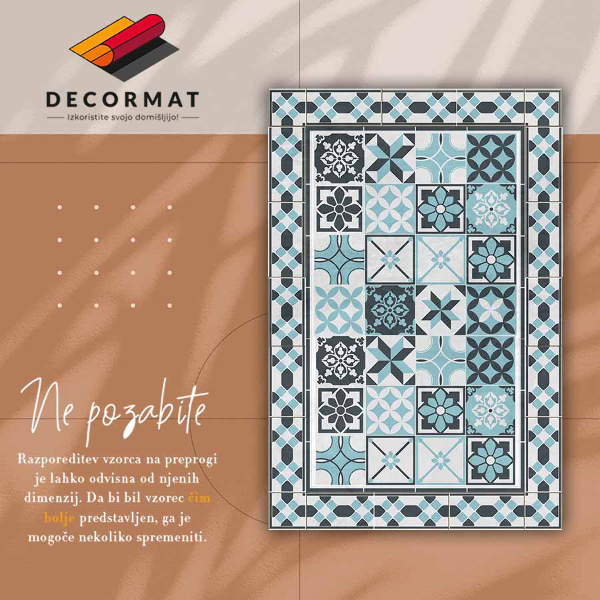 Tappeto in vinile Geometria a tre colori