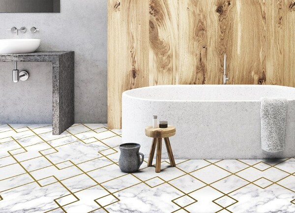 Tappeto in vinile Marmo decorato