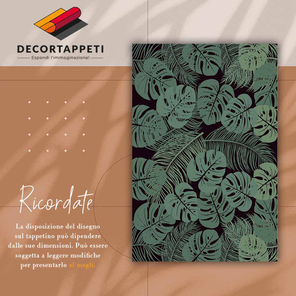 Tappeto in vinile Foglie tropicali
