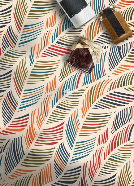 Tappeto pvc Foglie di contorno