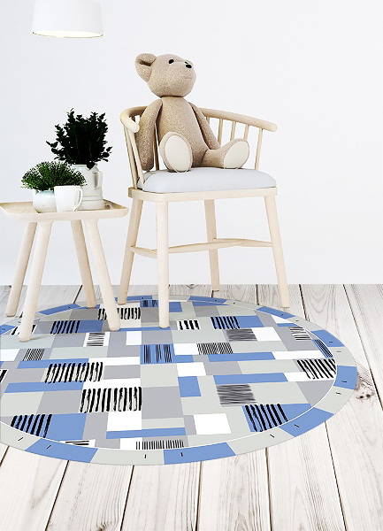 Tappeto rotondo vinile Rettangoli Geometrici