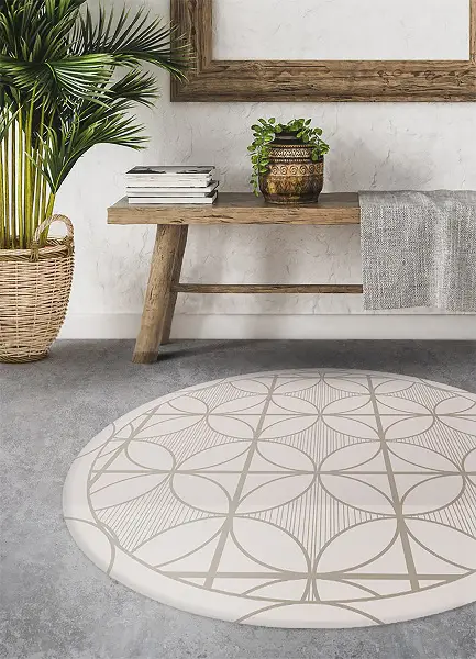 Tappeto rotondo vinile Ruote Geometriche