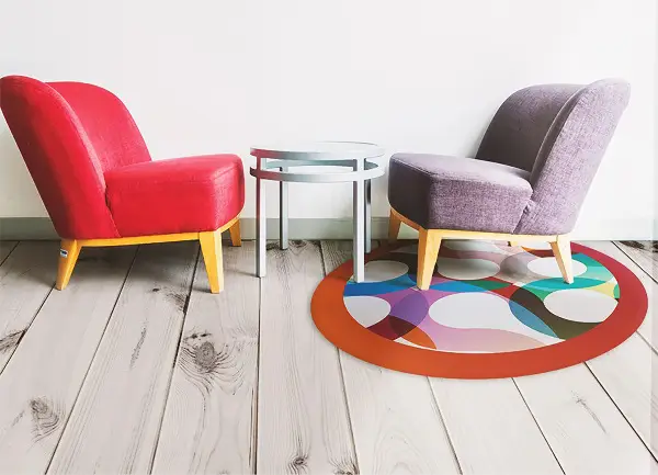 Tappeto rotondo in vinile Forme Astratte