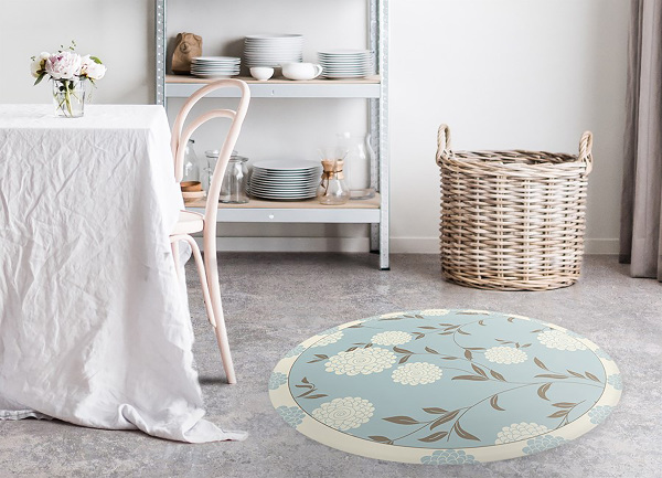Tappeto rotondo in vinile Grandi Gemme Di Fiori