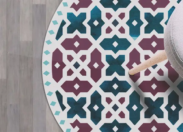 Tappeto pvc rotondo Forme Geometriche