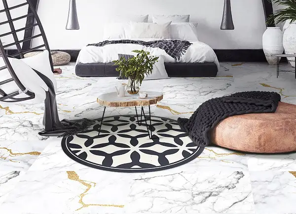 Tappeto rotondo in vinile Forme Geometriche
