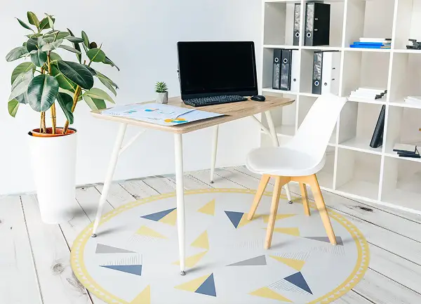 Tappeto pvc rotondo Triangoli Geometrici