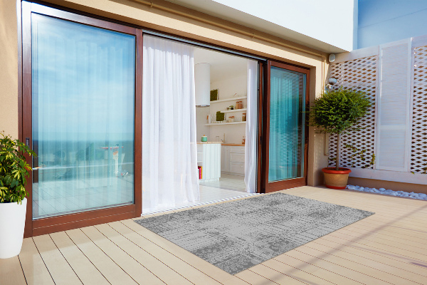 Tappeto per terrazzo Mosaico Grigio