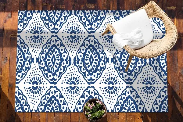 Tappeto per esterno Disegni Blu