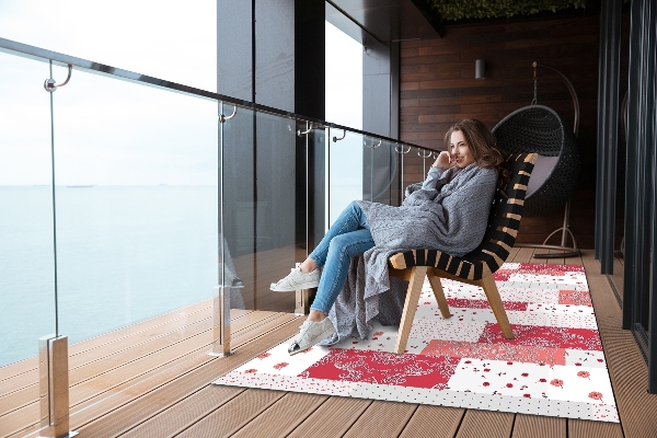Tappeto balcone Mosaico Floreale