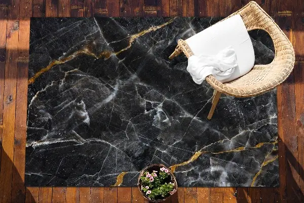 Tappeto balcone Marmo Vena Dorato