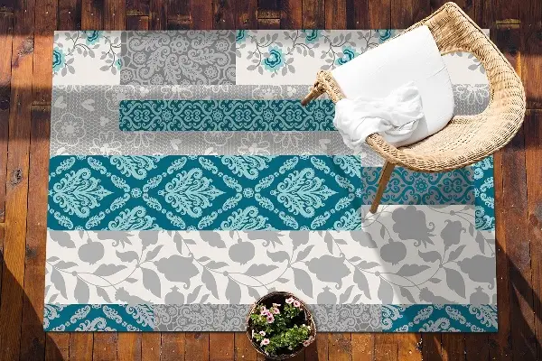 Tappeto da esterno Fiori A Mosaico