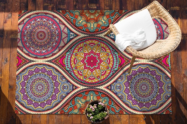 Tappeto per esterno Mandala Colorata