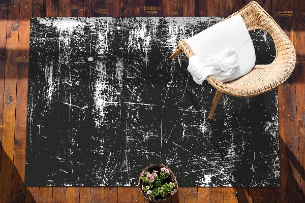 Tappeto esterno Cemento Graffiato Nero