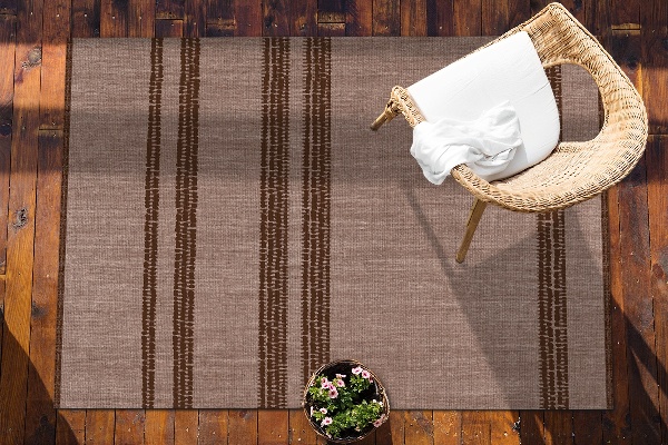 Tappeto da esterno Brown In Linee