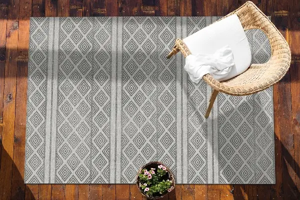 Tappeto esterno Pattern Di Diamante Geometrico