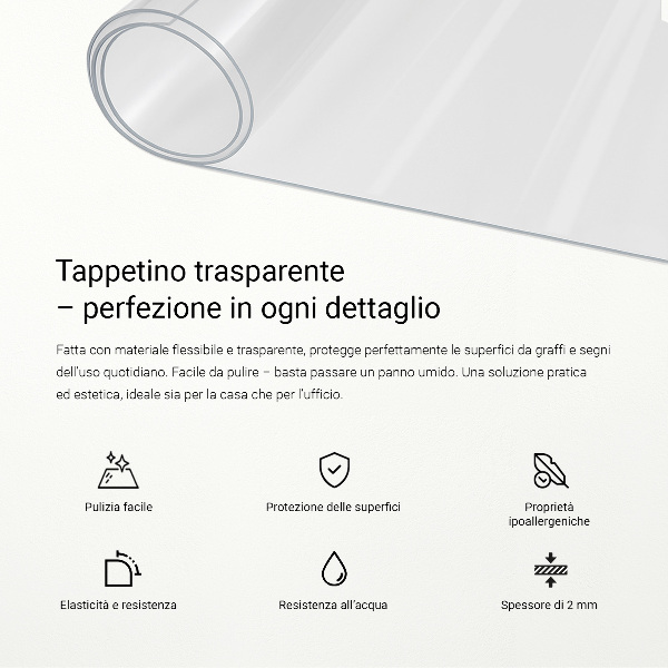 Vetro morbido trasparente
