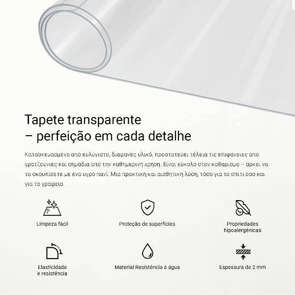 Vetro morbido trasparente