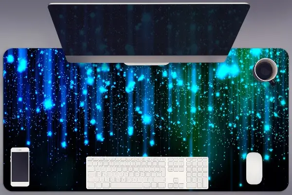 Sottomano da scrivania Particelle Blu
