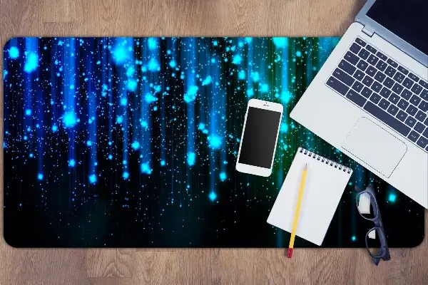 Sottomano da scrivania Particelle Blu