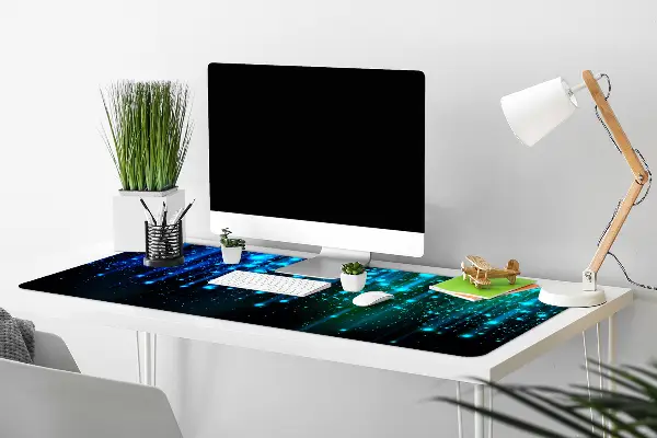 Sottomano da scrivania Particelle Blu