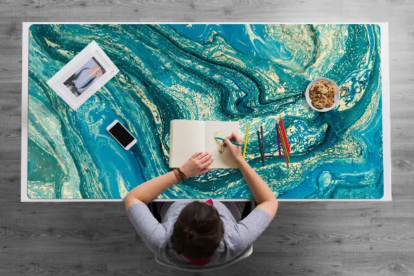 Sottomano da scrivania Astrazione Blu