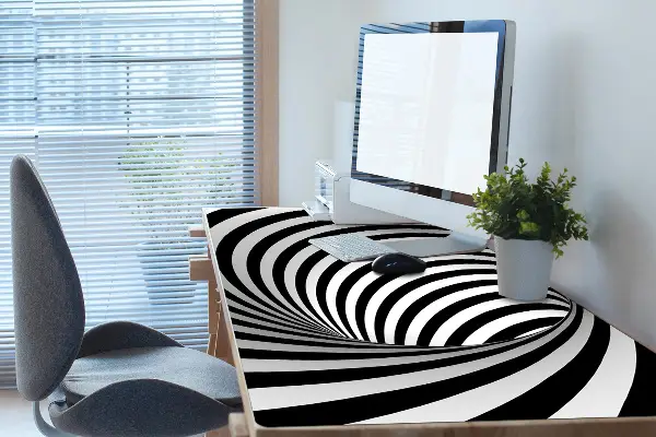 Sottomano da scrivania Vortice In Bianco E Nero