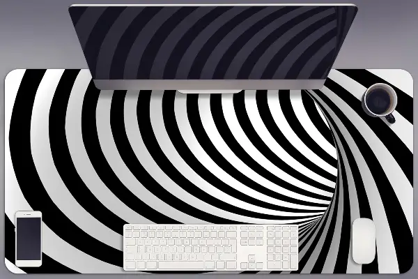 Sottomano da scrivania Vortice In Bianco E Nero