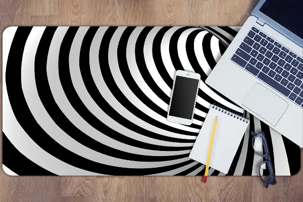 Sottomano da scrivania Vortice In Bianco E Nero
