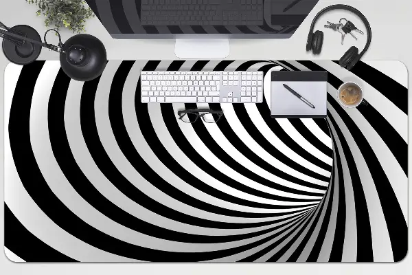 Sottomano da scrivania Vortice In Bianco E Nero