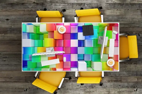Sottomano da scrivania Astrazione Colorata
