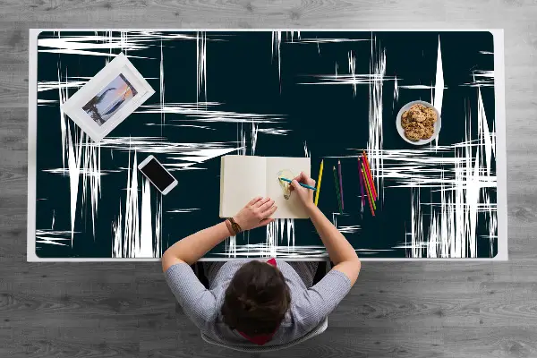 Sottomano da scrivania Graffi Bianchi