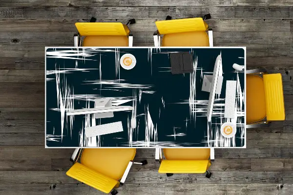 Sottomano da scrivania Graffi Bianchi