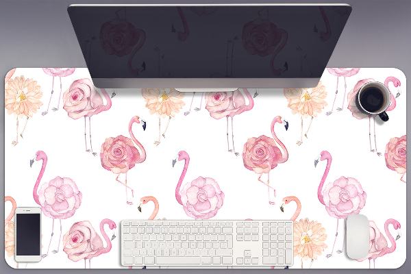 Sottomano da scrivania Flamingos E Fiori