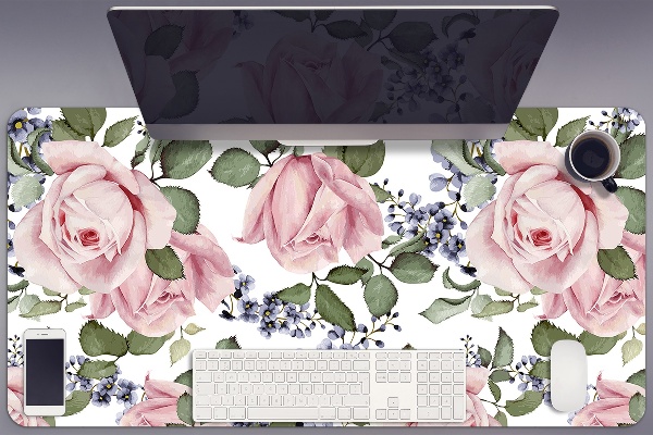Sottomano da scrivania Rose Ad Acquerello