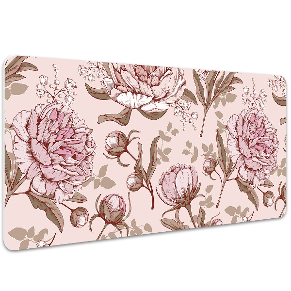 Tappetino da scrivania Peonie Rosa