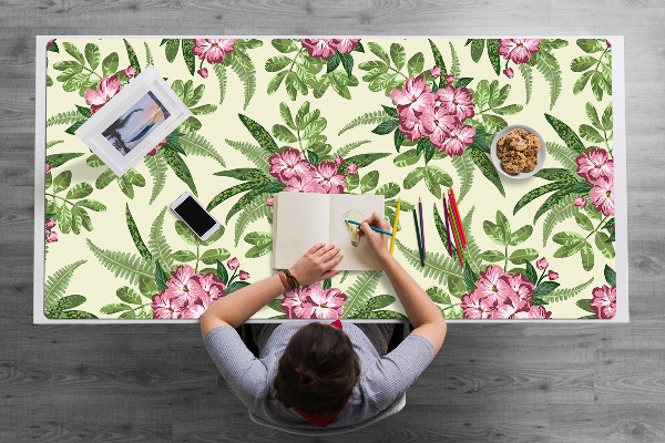 Sottomano da scrivania Fiori Tropicali