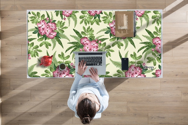 Sottomano da scrivania Fiori Tropicali