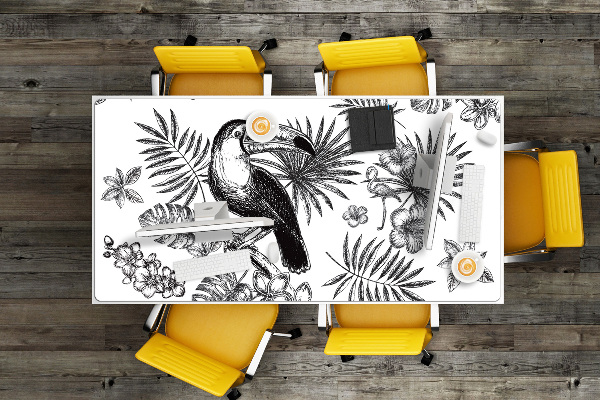 Sottomano da scrivania Tropici In Bianco E Nero