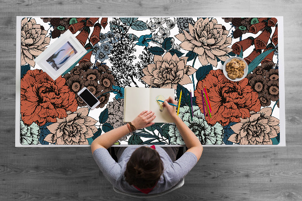 Tappetino da scrivania Fiori Retrò