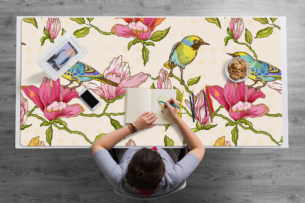 Tappetino da scrivania Fiori E Uccelli